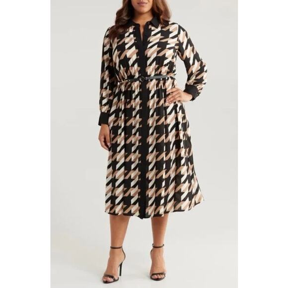 Anne Klein Women's Mixed Media a Line Shirt Dress nwt retail 149$ size 10 - Picture 3 of 7